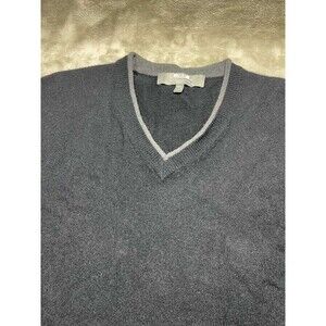 Neiman Marcus Cloud Cashmere Sweater Mens XXL Black V-Neck Long Sleeve